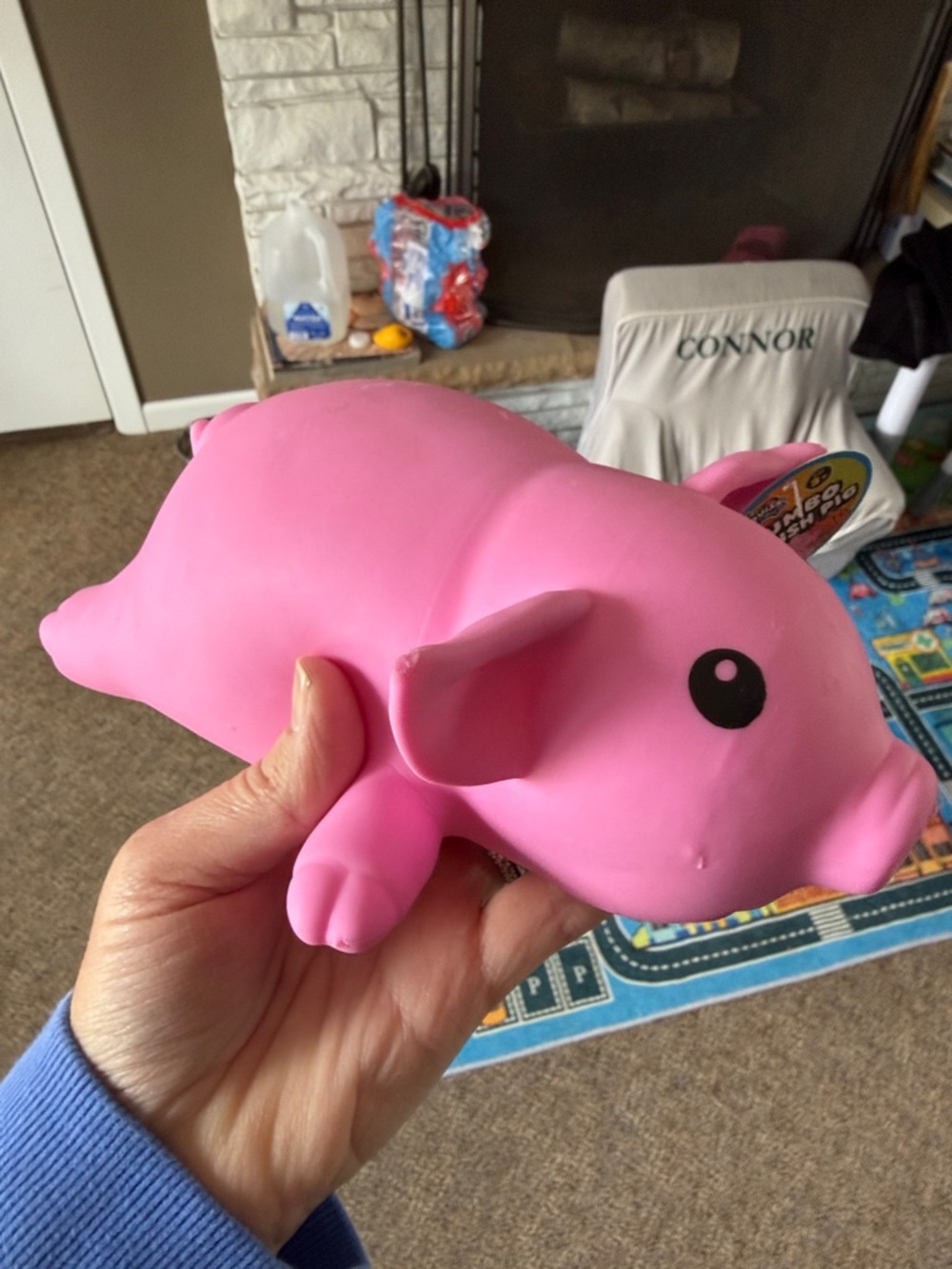 Jumbo Pink Squish Pig Plush Stress Toy - Unbranded